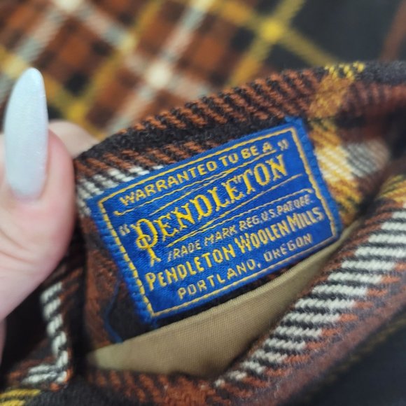 Pendleton vintage reversible wool plaid heavy winter mens jacket size Large/XL - Picture 14 of 16